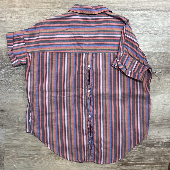 Multi-colored button down Madewell Top - Picture 3 of 3